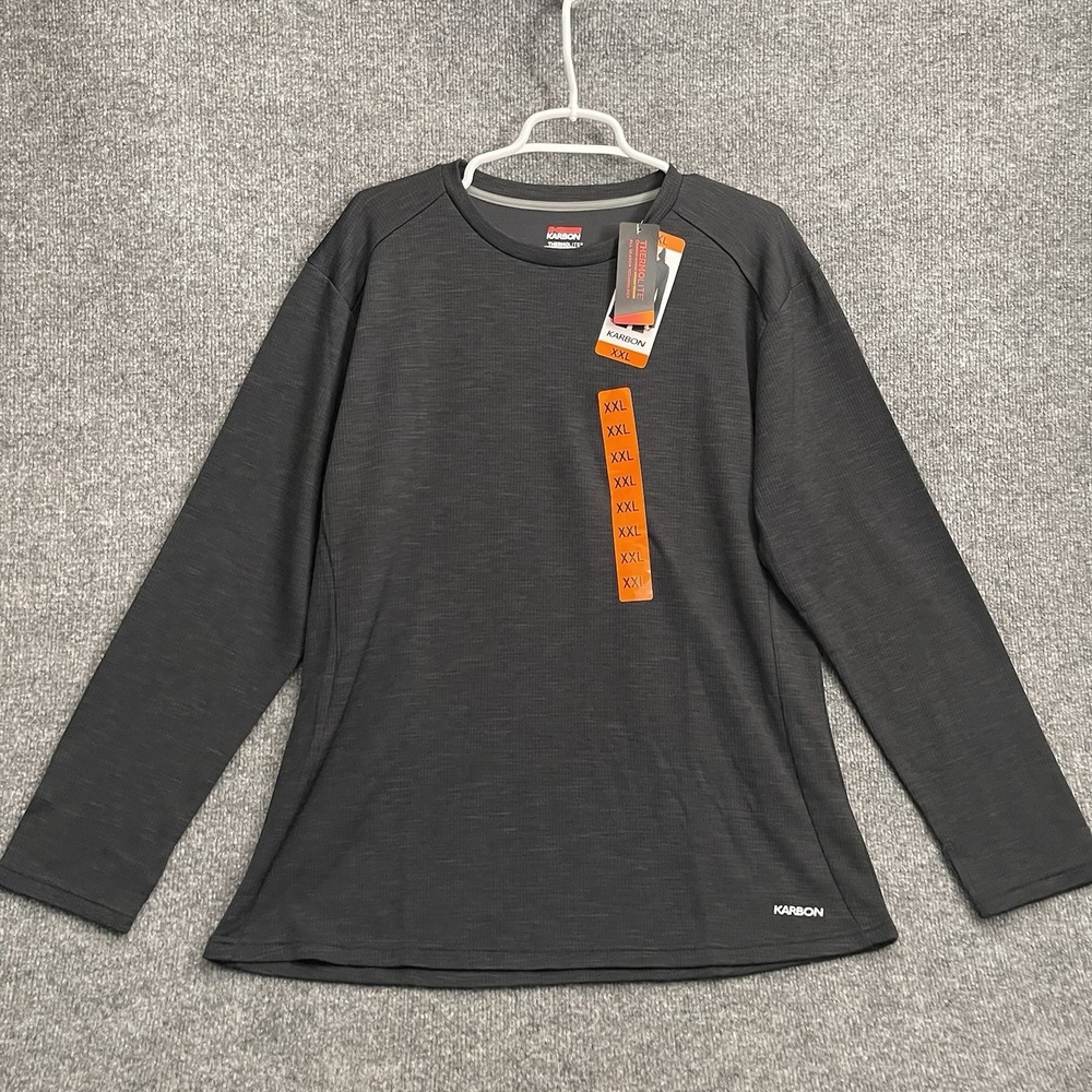Karbon Long Sleeve Base Layer Thermal Shirt Womens Sz 2XL Thermolite Thumbholes